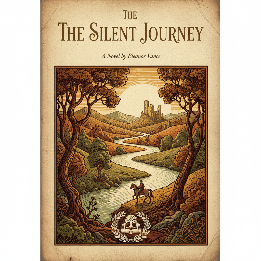 Literary classic novel cover in warm earth tones