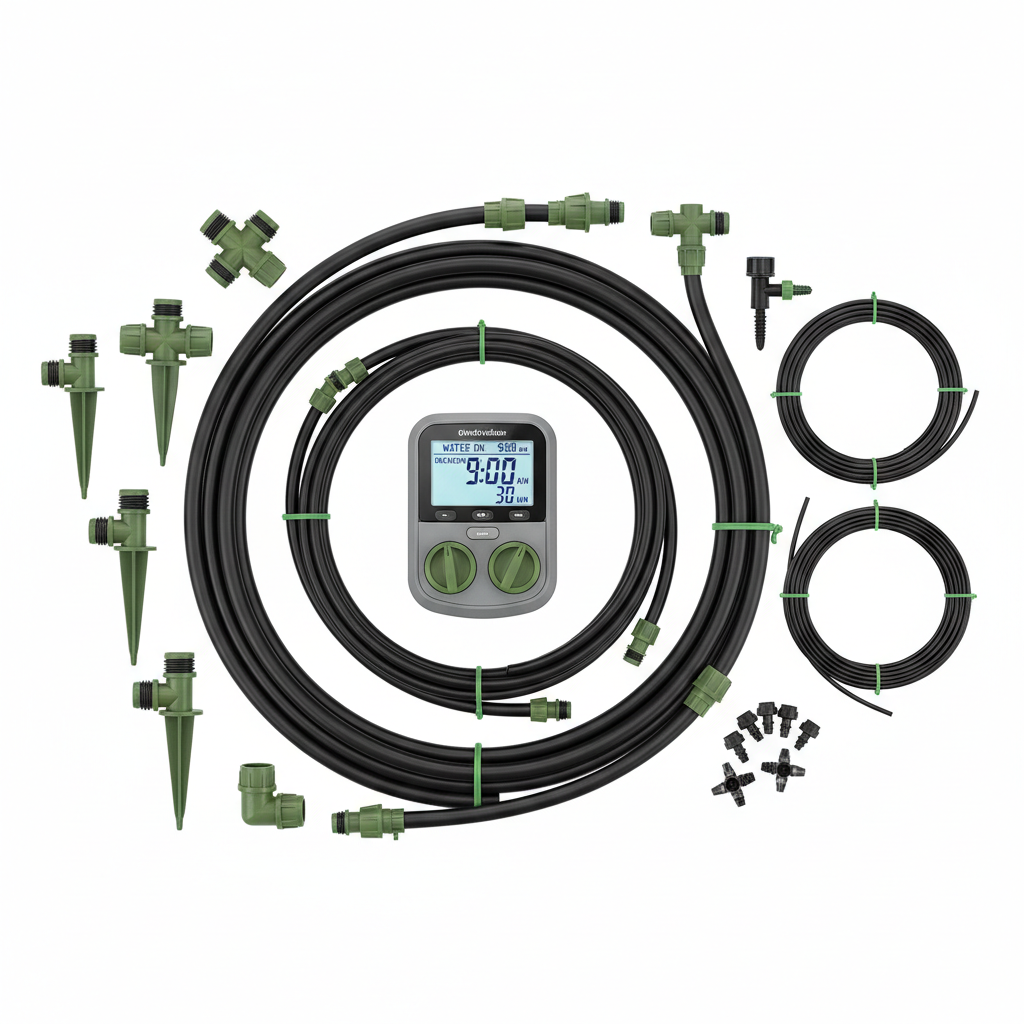 Drip irrigation kit components