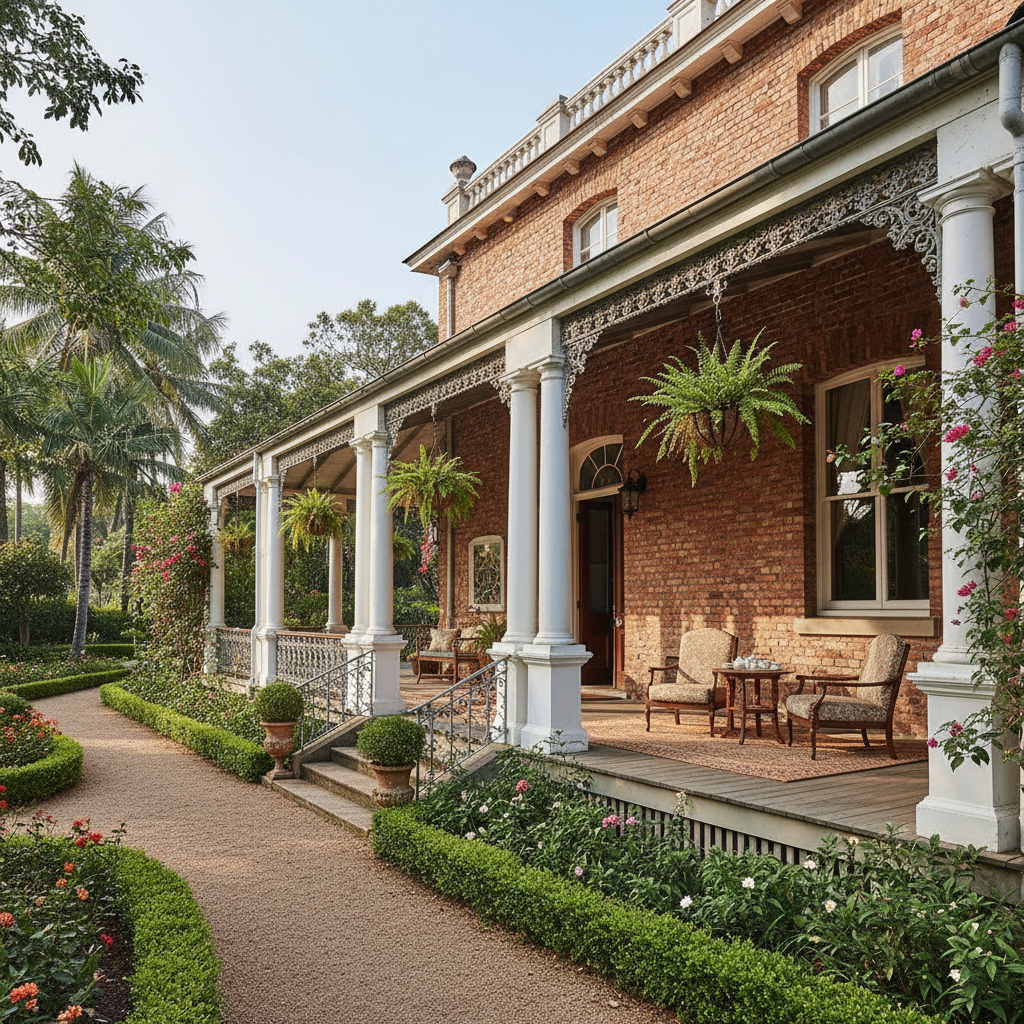 Classic bungalow with large verandah and manicured front garden