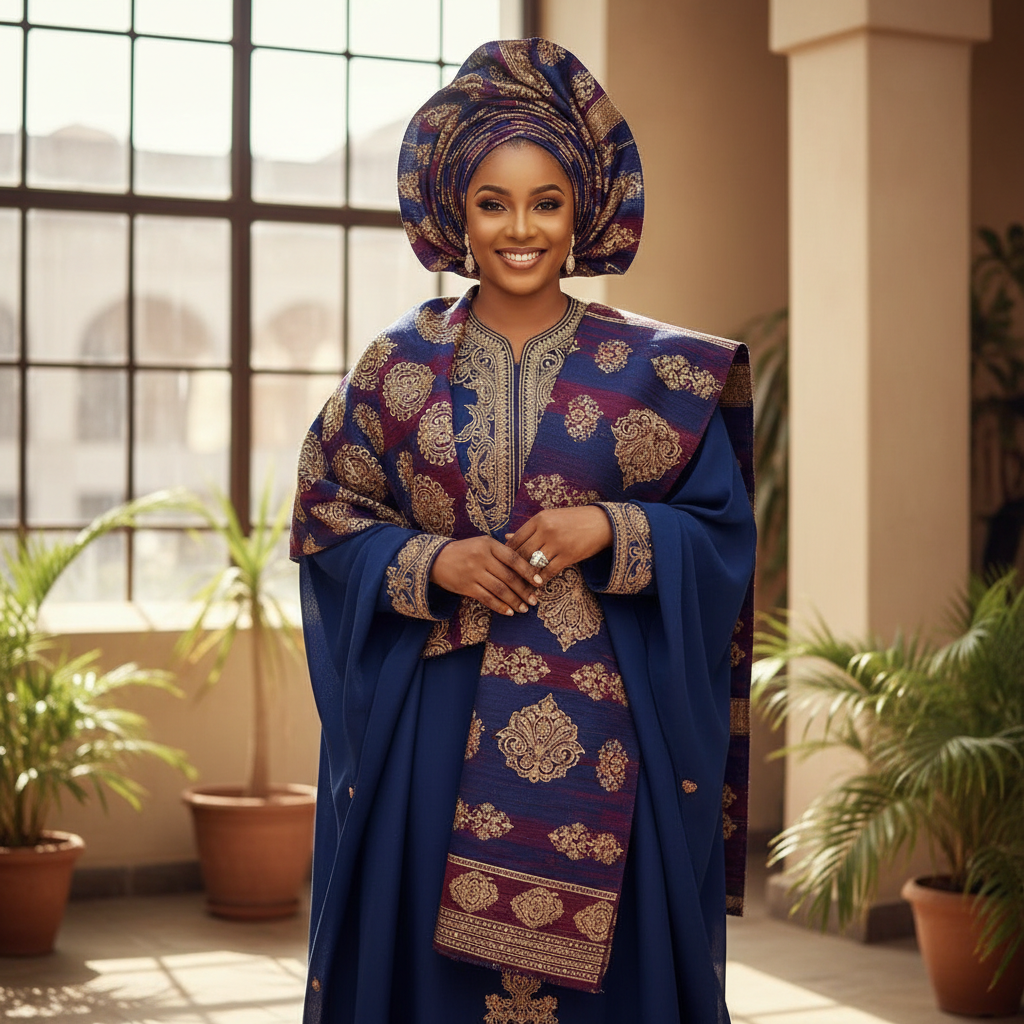 Safiya Ibrahim, RIIB brand ambassador and Islamic lifestyle advocate, wearing traditional Nigerian modest fashion