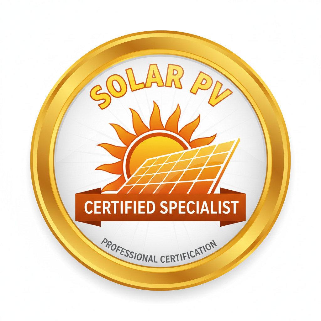 Male renewable energy specialist in field with solar panels