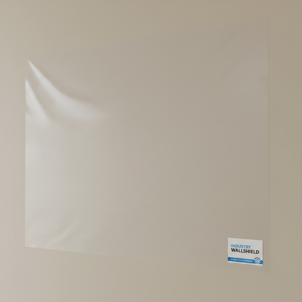 ARMORX Wall Film Series 01 applied on modern interior wall, bright airy space, clean architectural lines
