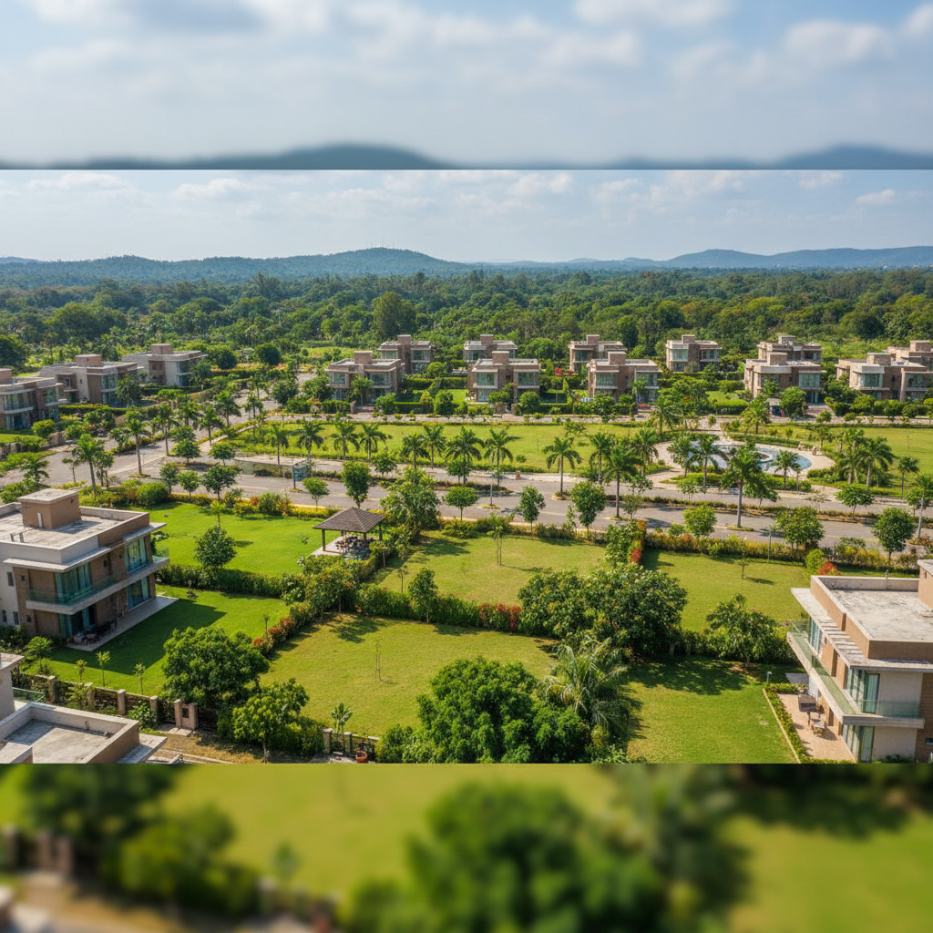 Premium sunrise-facing luxury villa community inside Greenrich Highlands integrated township Tukkuguda Hyderabad