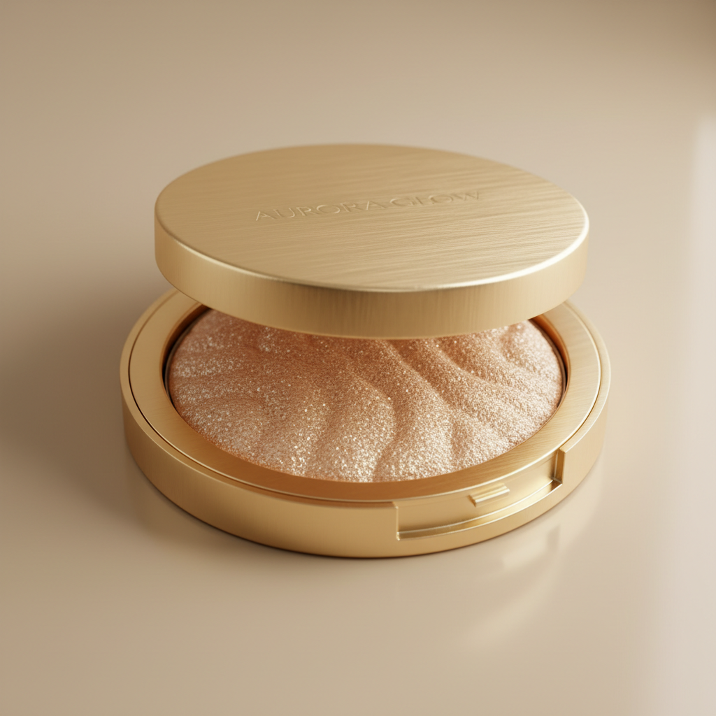 Ajan Luminous Setting Powder with golden shimmer particles