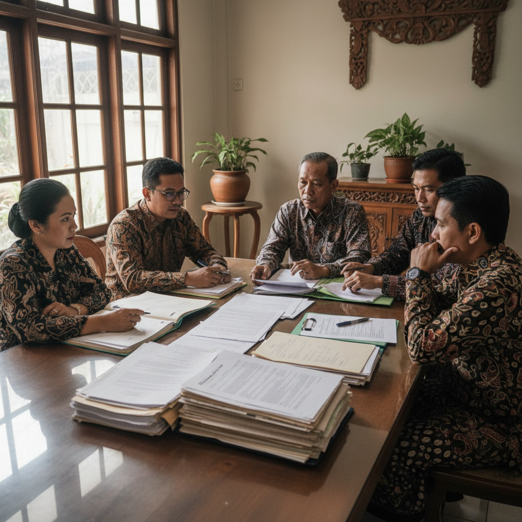 Family estate planning documents and trust deed review with legal advisor