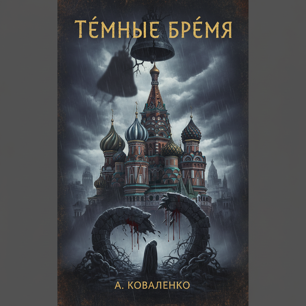 Dramatic historical fiction book cover, rich deep colors, moody cinematic feel