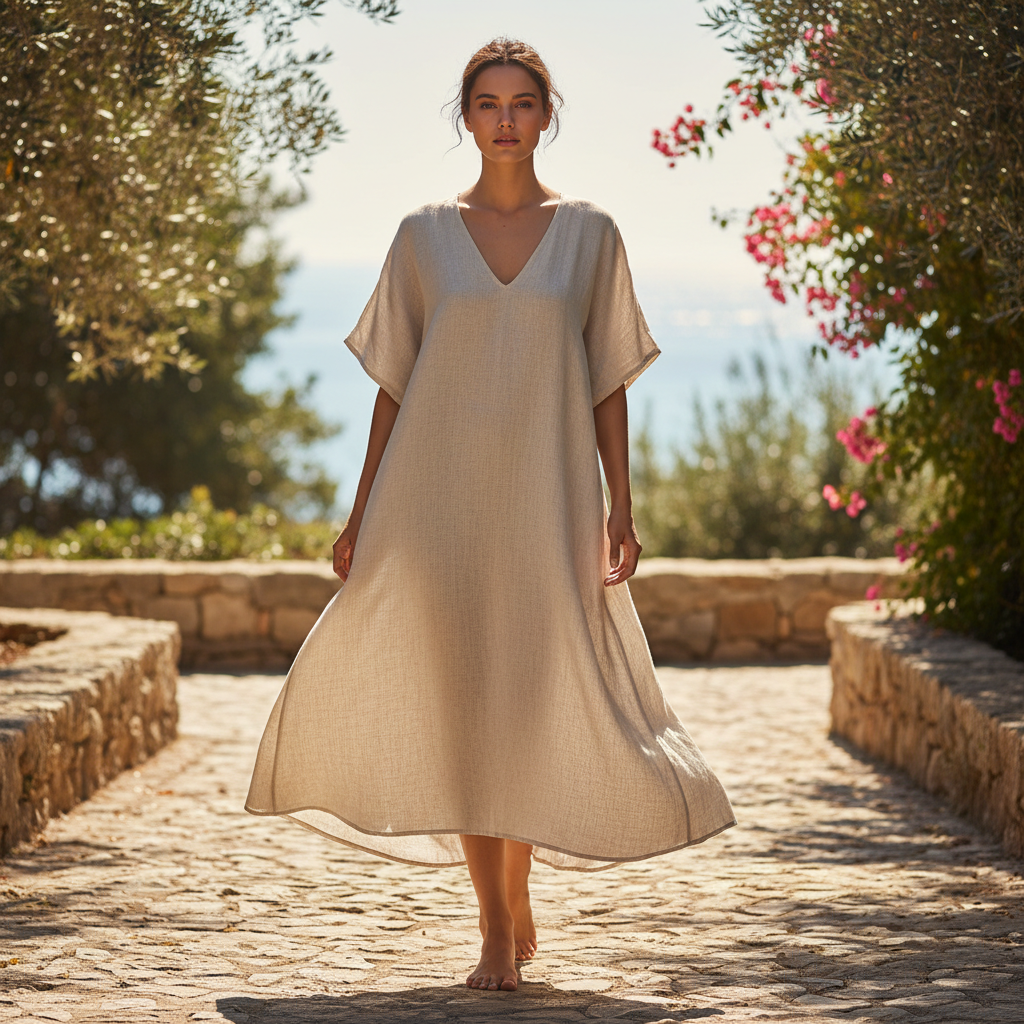 Linen Midi Dress — Linen Midi Dress