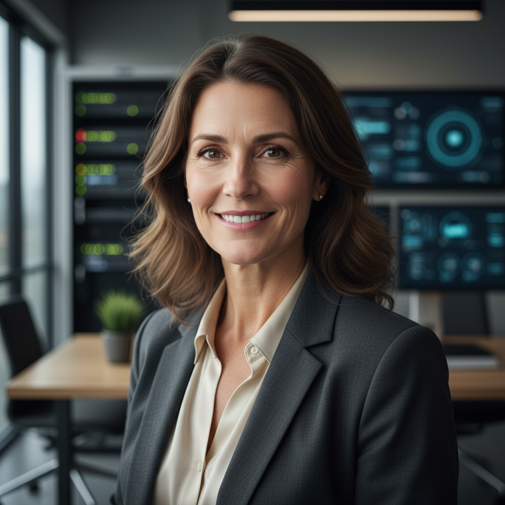 Elena Vasquez, Chief Commercial Officer, professional business portrait in modern office