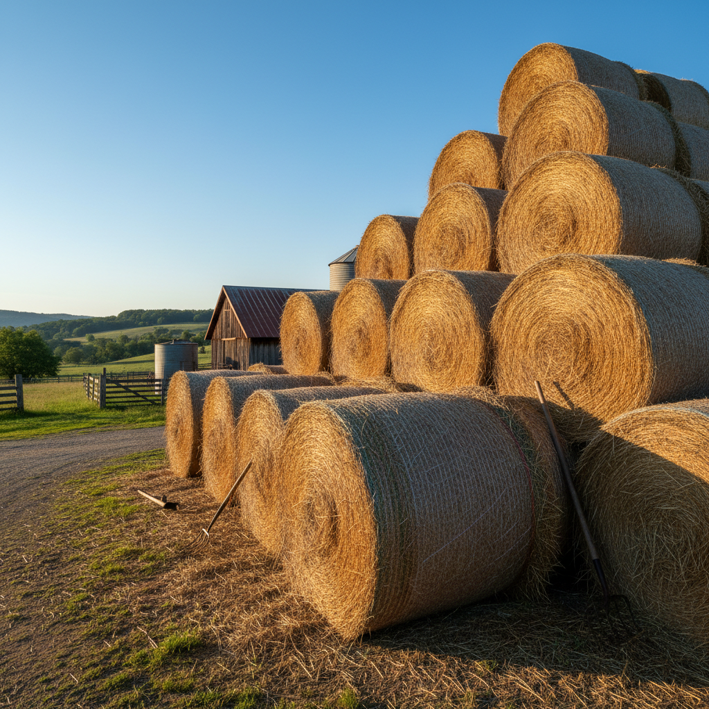 Feno para alimentação animal em Gravataí — Agropastoril Bitelo
