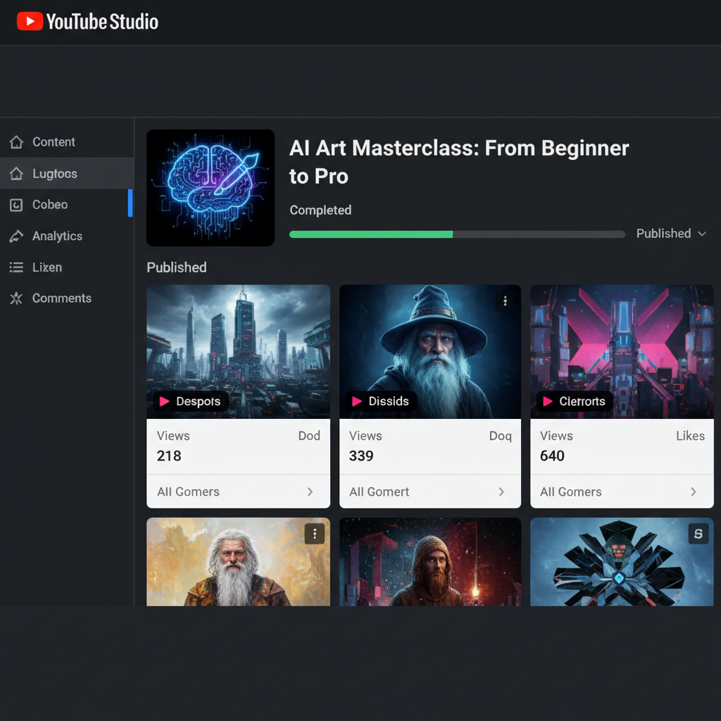 Video thumbnail showing AI building a SaaS dashboard with dark code editor in background