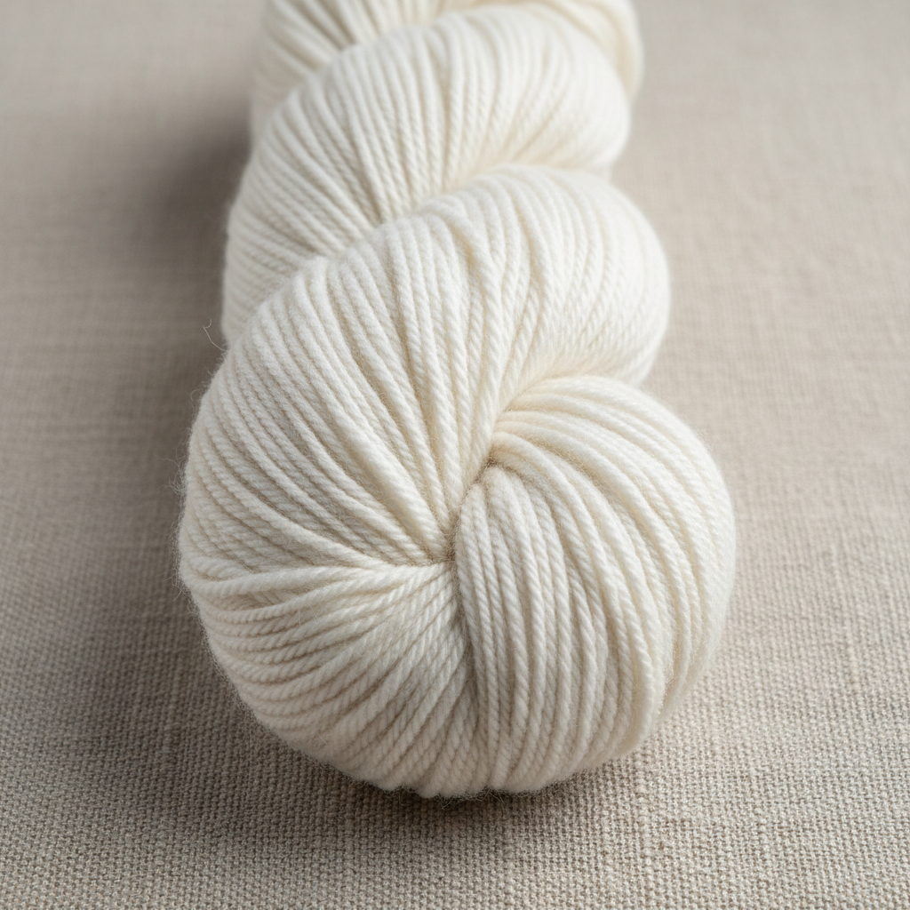 Organic cotton fabric rolls in natural undyed cream, soft natural light, clean minimal background