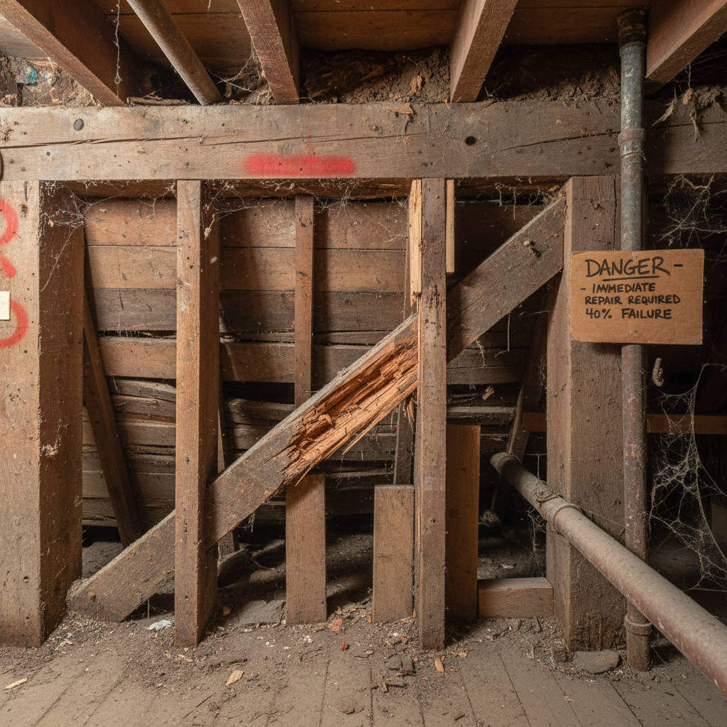 Thermal imaging scan showing temperature anomalies in Crawlspace Joists — Portland, OR