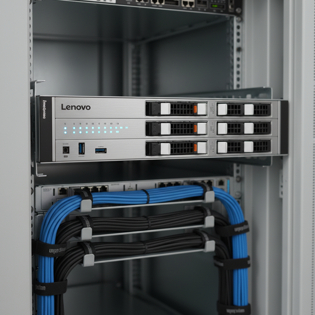 Lenovo ThinkSystem SR650 2U rack server with hot-swap drive bays