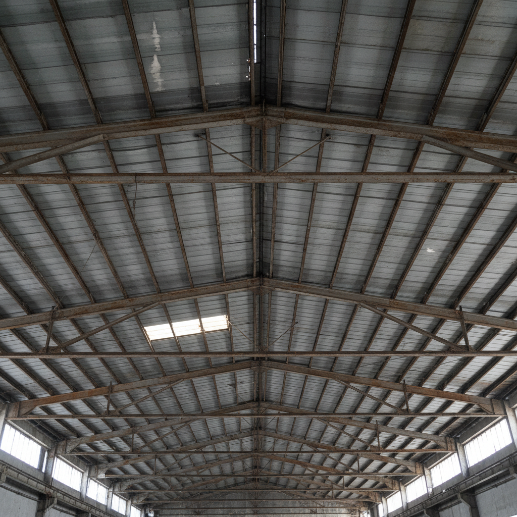 Completed ESFR wet-system sprinkler installation in warehouse ceiling with red mains and chrome pendant heads, inspection tags visible