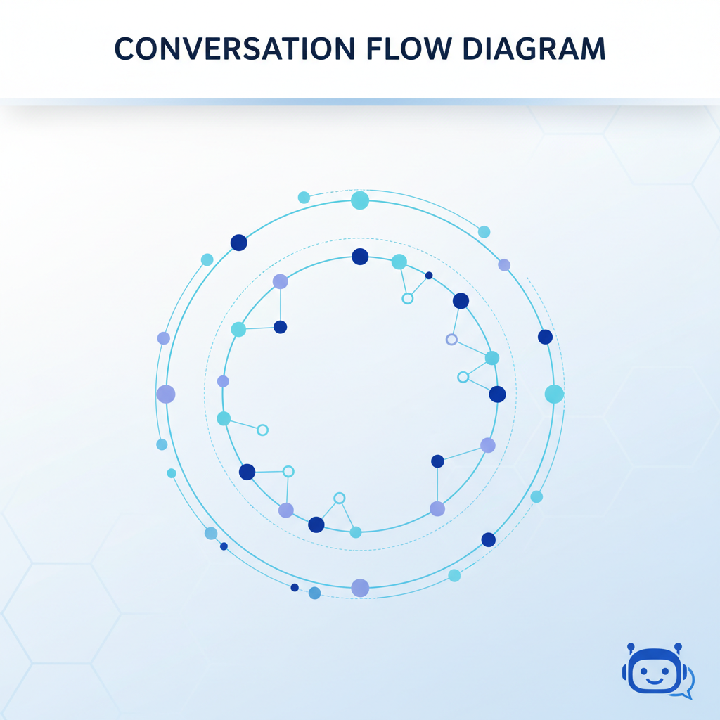 Minimalist dark terminal interface showing autonomous AI agent conversation flow with node graph visualization