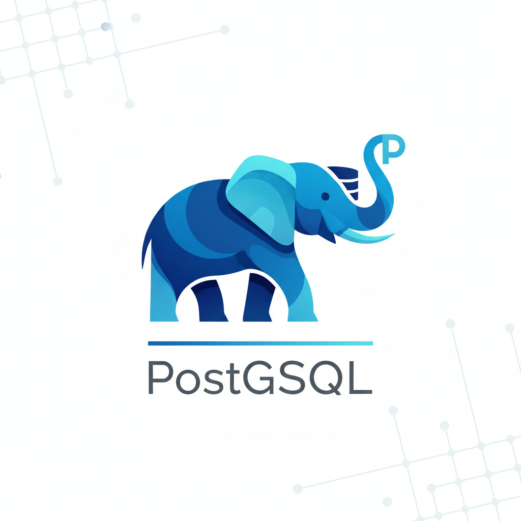 PostgreSQL logo - blue elephant head icon