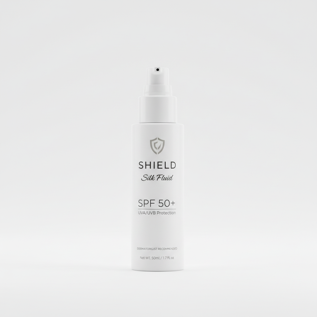 CC cream SPF 25 bottle on white background