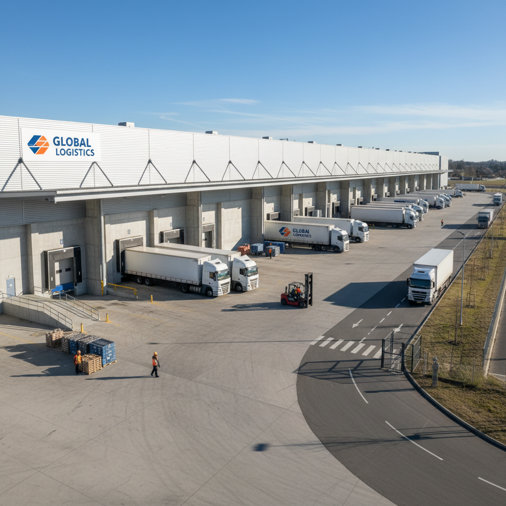 Modern distribution center with loading docks and truck bays in El Paso Texas