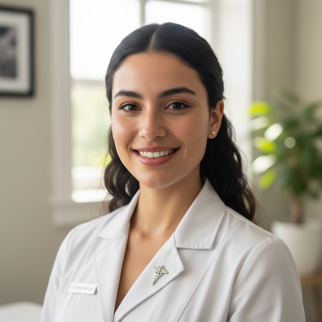 Dr. Priya Rajan, LuxeBeauty board-certified dermatologist and safety director, professional portrait