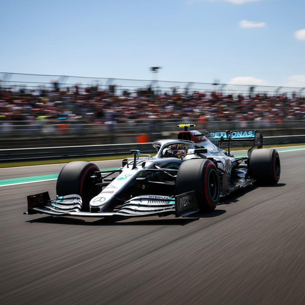 Mercedes Formula 1 car silver arrow — W11 2020 black livery hybrid era dominant season Lewis Hamilton seventh championship