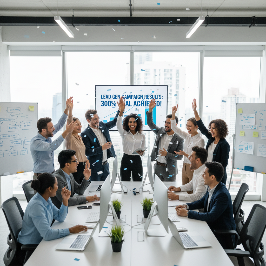 Campaign manager Sarah Johnson speaking about TextPolitical success in professional office setting