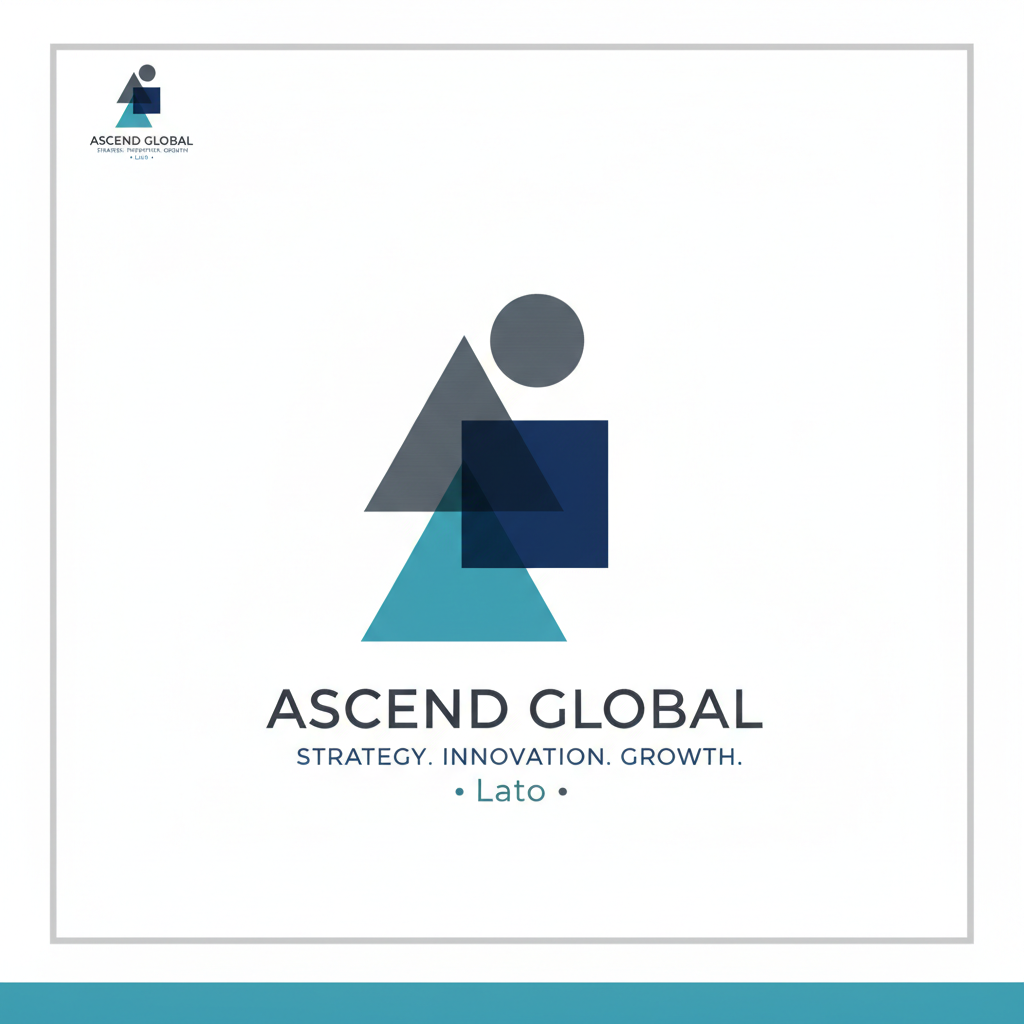 Clean logo design on white background, minimal typography, professional presentation