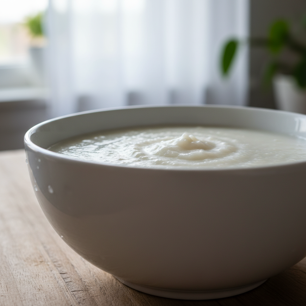 Traditional pap and wors dish in dark atmospheric bowl with steam in dim background