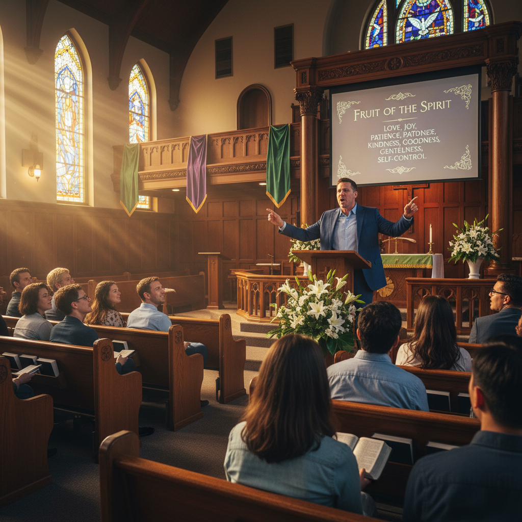 Pastor Daniel Torres speaking to the Gather congregation during Sunday morning service