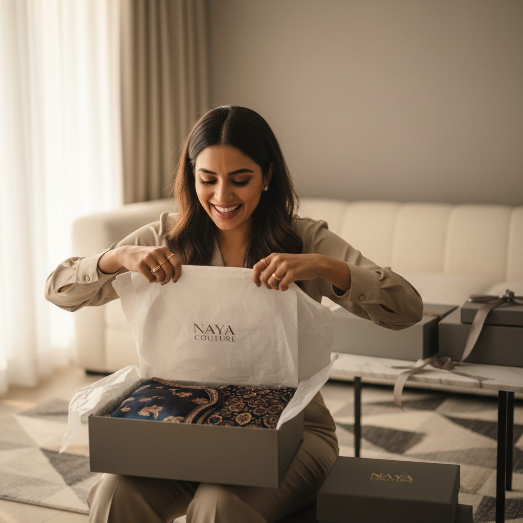 Fashion haul unboxing video showing premium clothing items from YAMBABA with beautiful packaging
