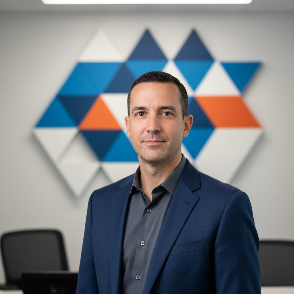 Daniel Reyes, brand experiences director with close-cropped hair and confident expression
