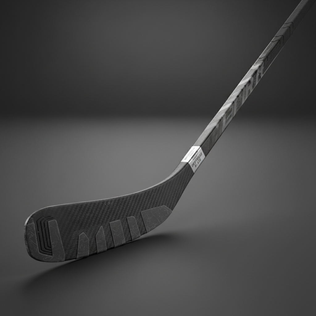 Bâton de hockey d'occasion en bon état sur fond blanc
