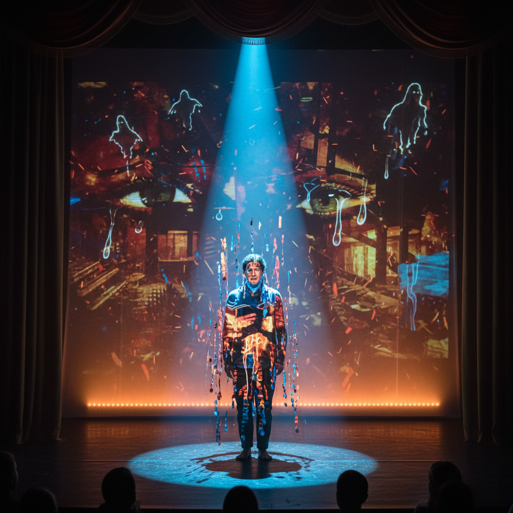 Hapana single artwork — dramatic stage lighting with emotional visuals