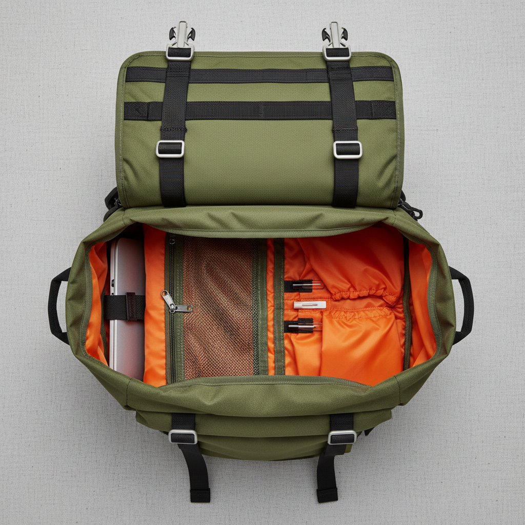 Stylish college backpack with laptop compartment