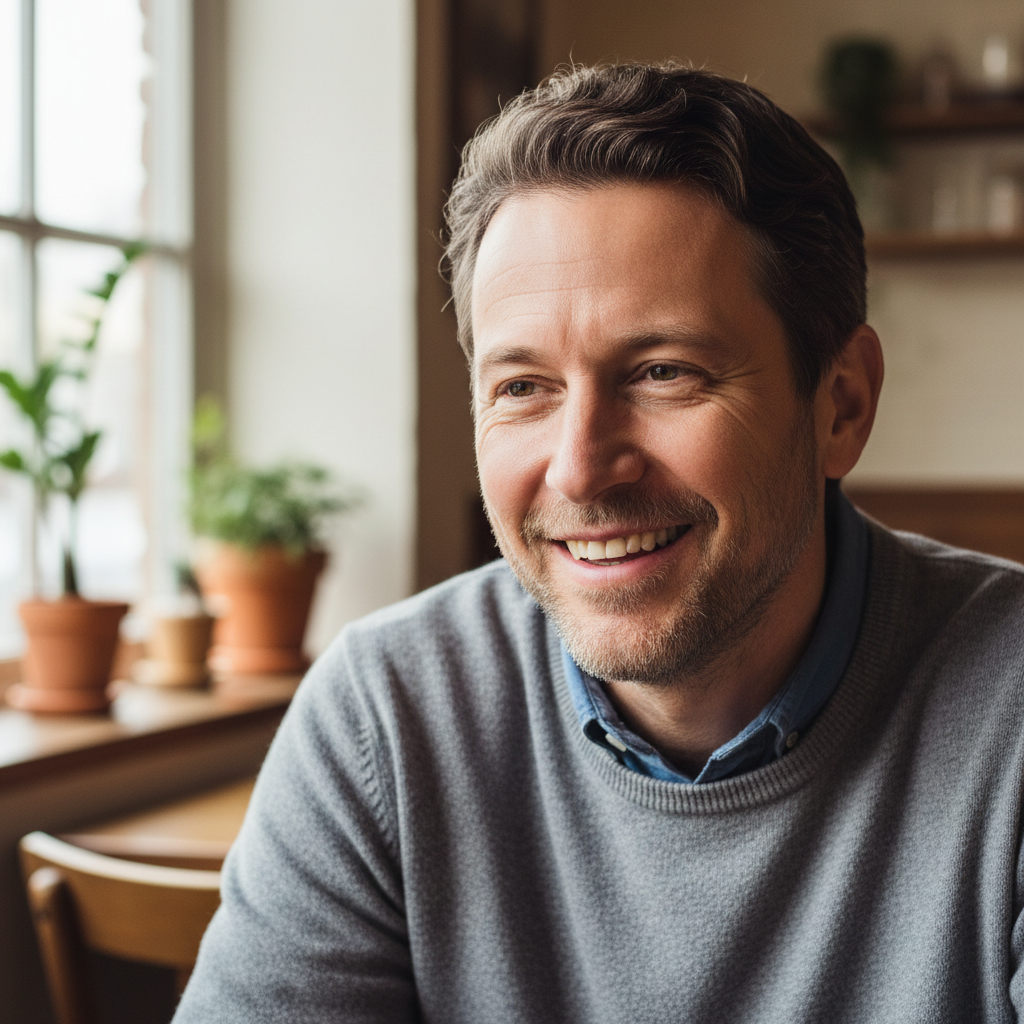 Portrait of Miki Michael Katz, satisfied client