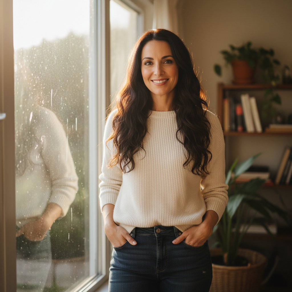 Portrait of Priya Sharma, customer from Clapham who had a new boiler installed