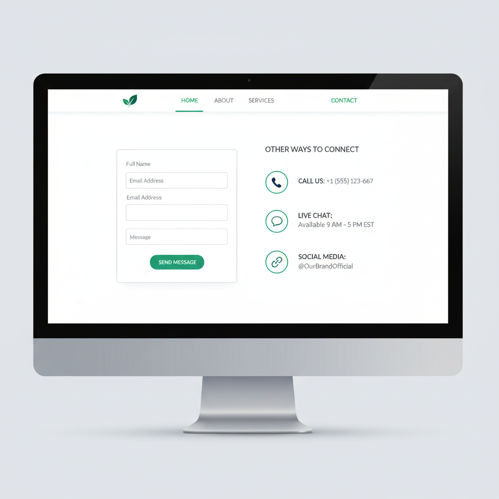 Navigate to contact form
