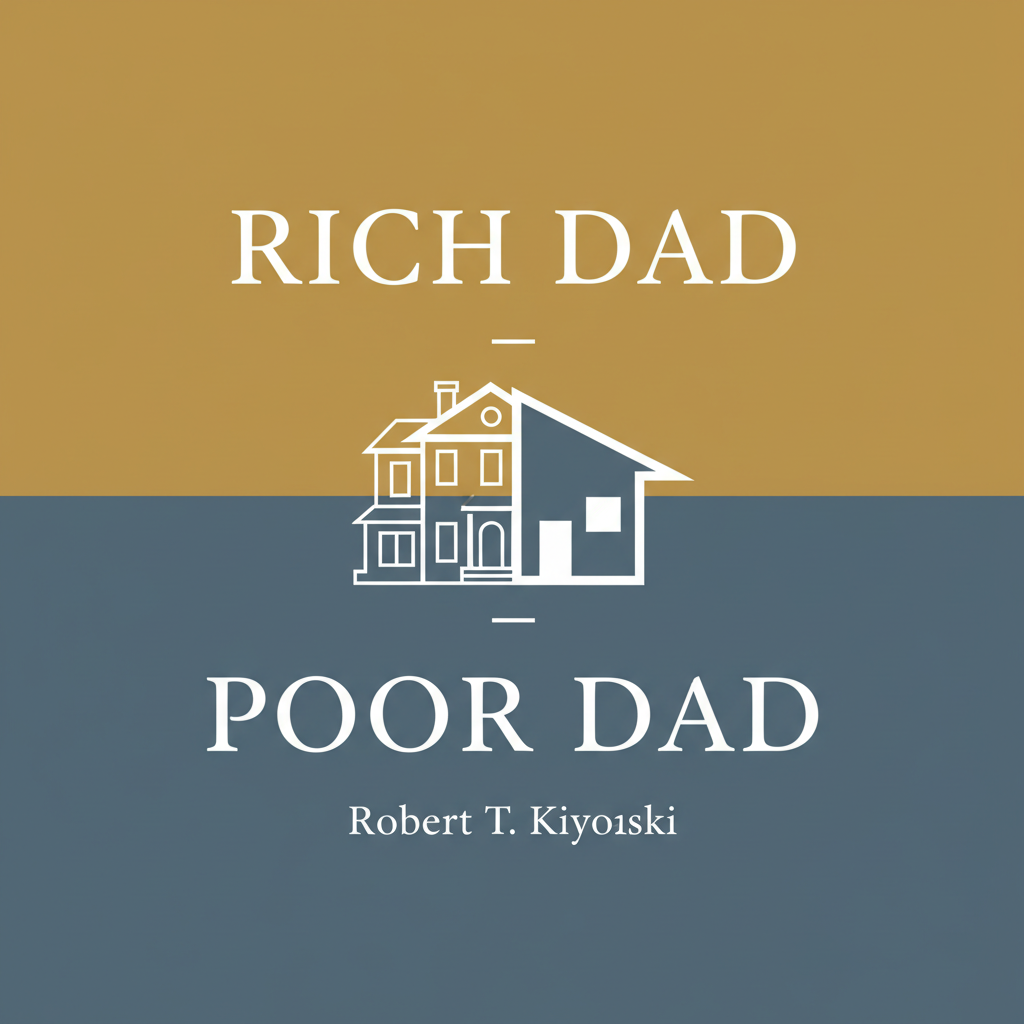 Rich Dad Poor Dad cover showing coins and financial growth symbols