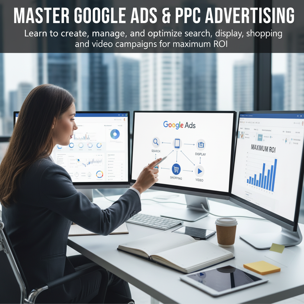 Google Ads - digital marketing campaign analytics dashboard with performance data