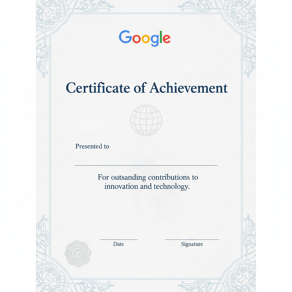 Google cybersecurity professional certificate on bright white background