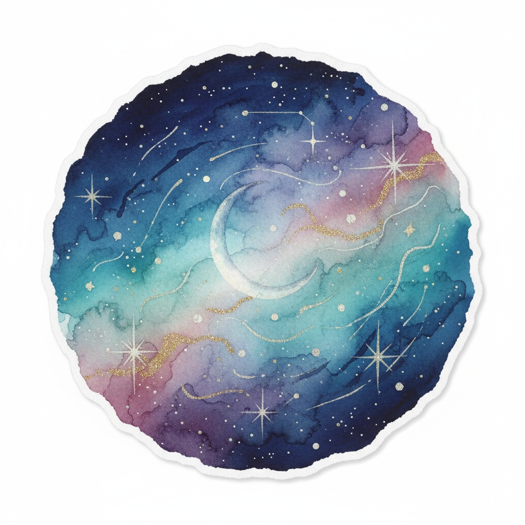 Moon & Stars Pin - Enamel Pins by CherryKnot
