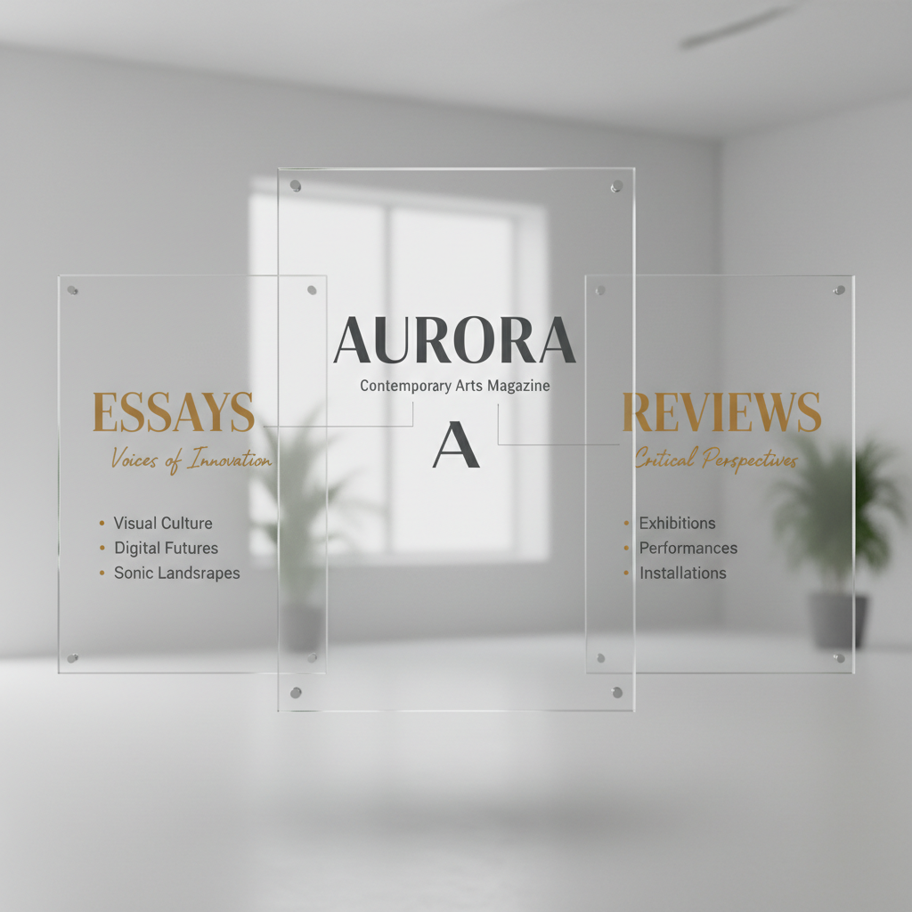 Spread of editorial magazine layouts showing varied typographic hierarchy