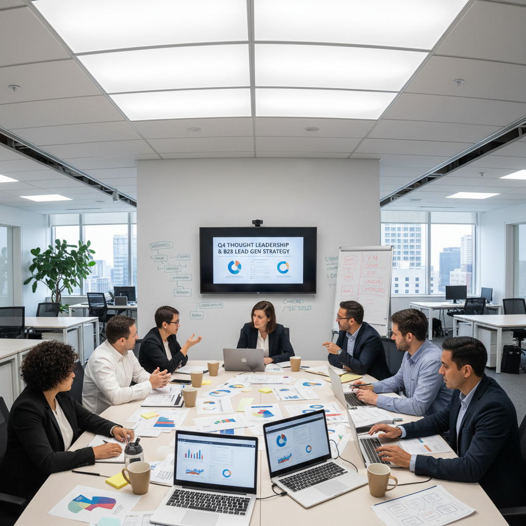 Professional services content marketing strategy showing thought leadership and lead generation results