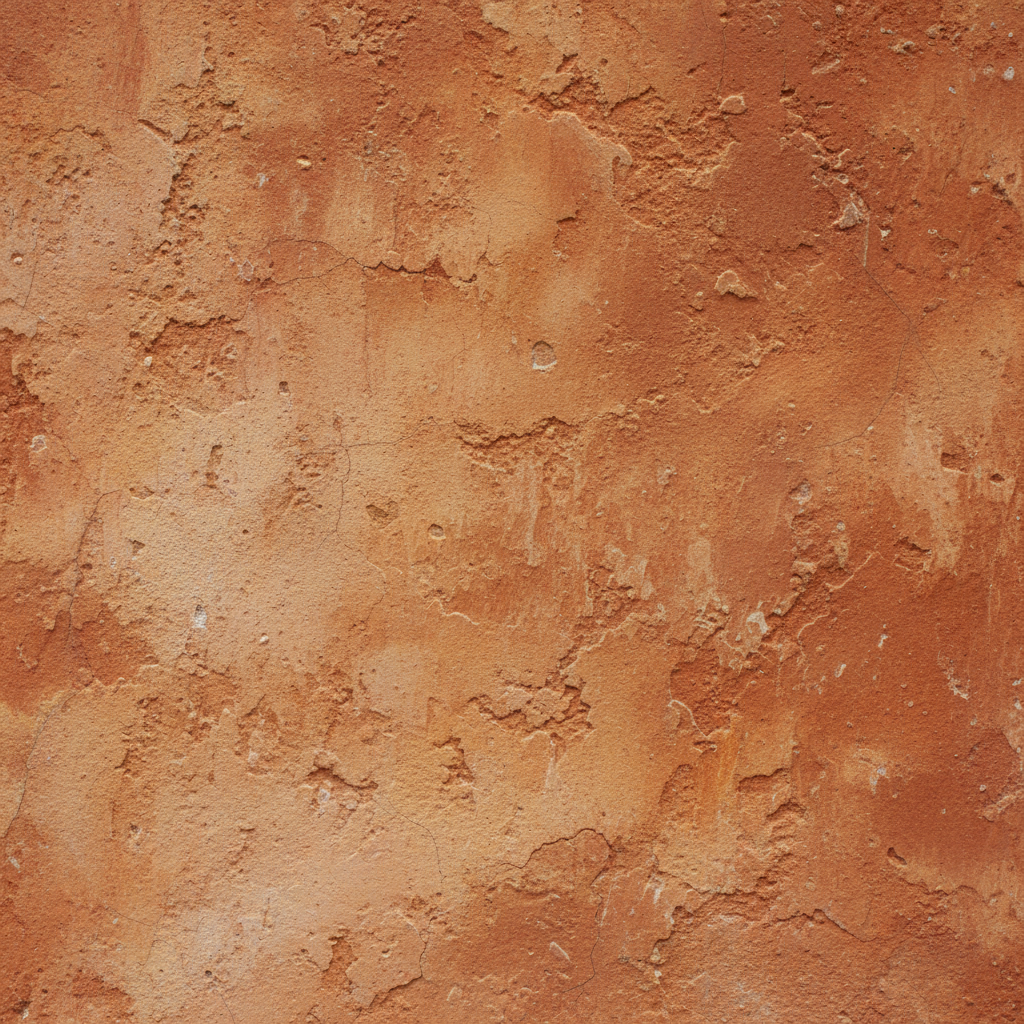 Artistic textured wall finish in warm terracotta, luxury home interior design