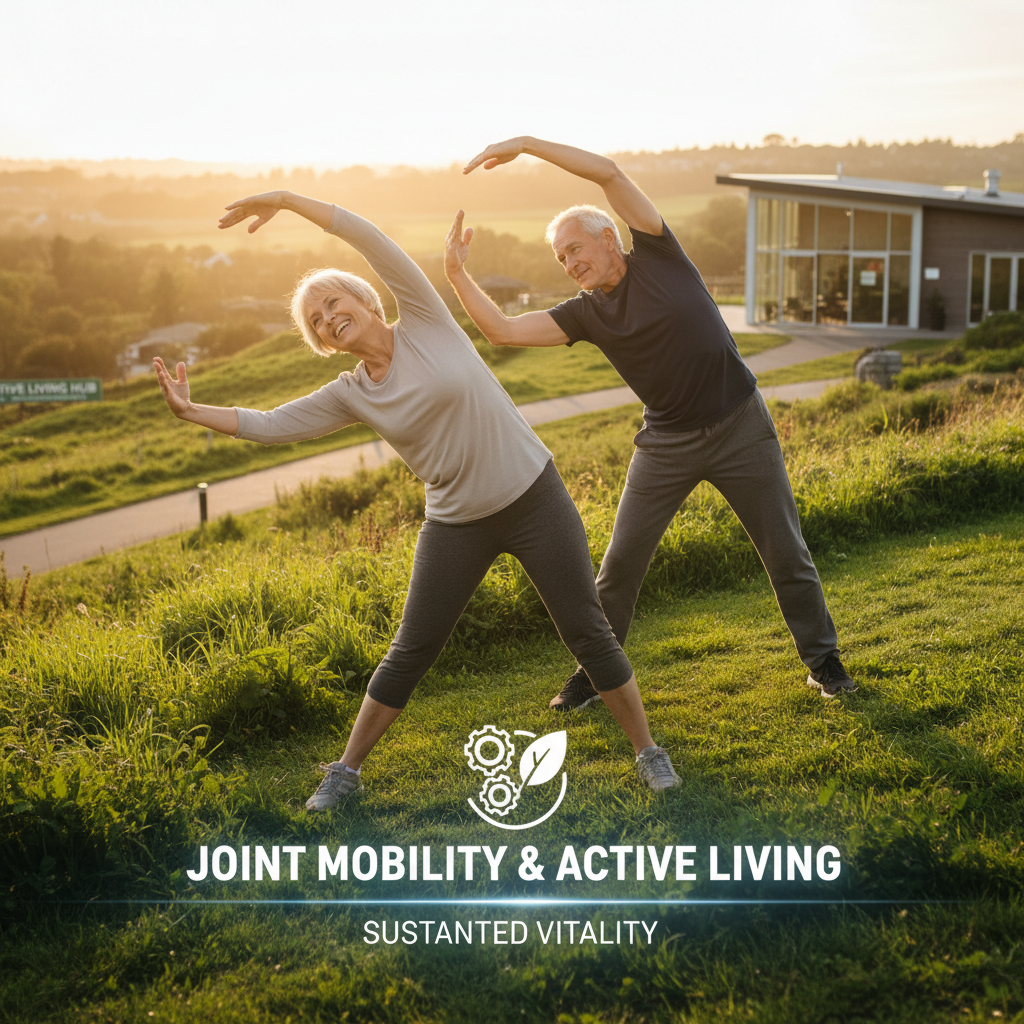 Move supplement with active lifestyle imagery showing movement and vitality outdoors