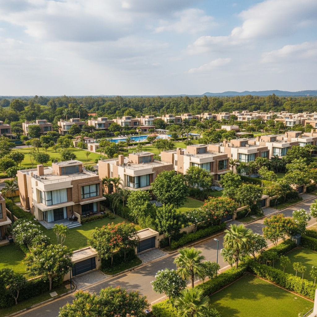 Aarunya Villas grand villa with large plot and integrated township amenities