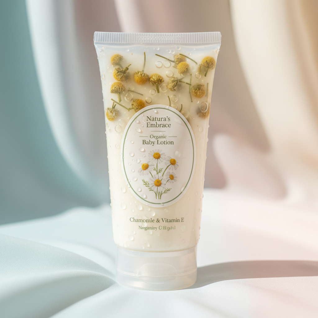 Oat grains and chamomile flowers for organic baby lotion ingredients