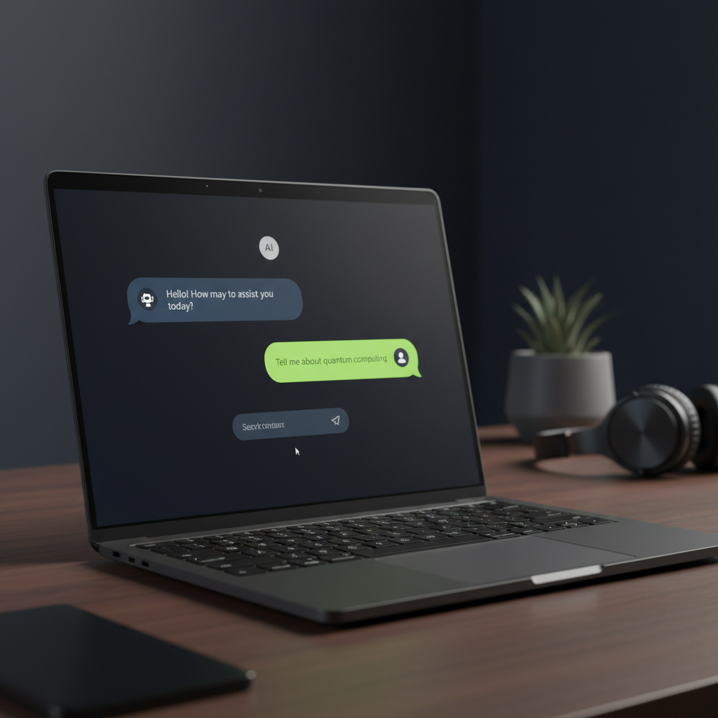 Two AI chat interfaces displayed side by side on bright modern laptop screen