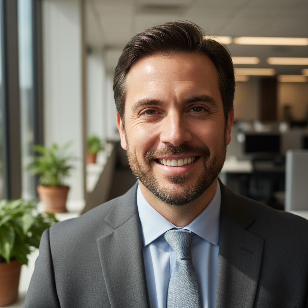 Professional headshot of a Latin American male compliance executive