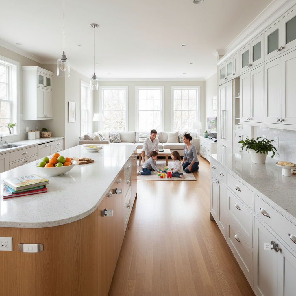 Spacious family home with open-plan living and modern kitchen