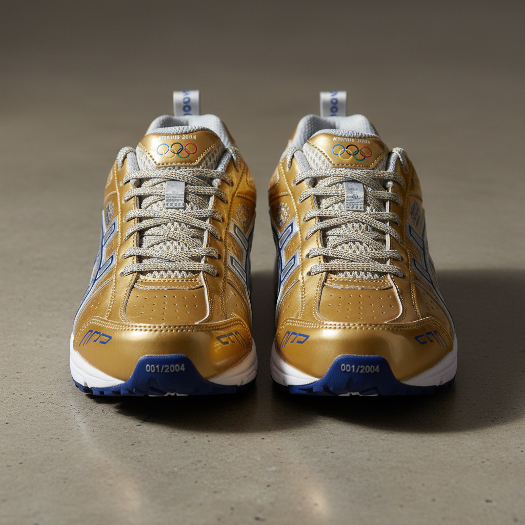 Athens 2004 Olympic podium shoes — gold medalist authenticated piece, unique edition 1 of 1